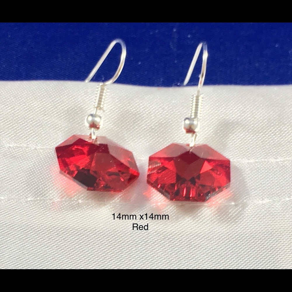 Swarovski Austrian Crystal 14mm Octagon Earrings